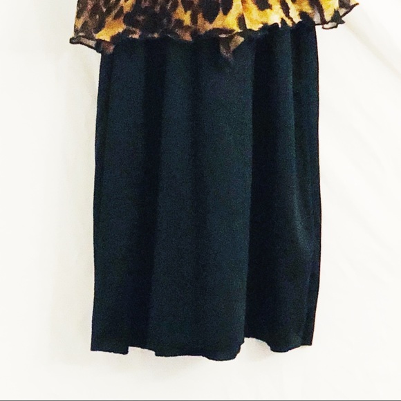 Cheetah Print Sheer Silk Casual Dress Size Large - Picture 7 of 8